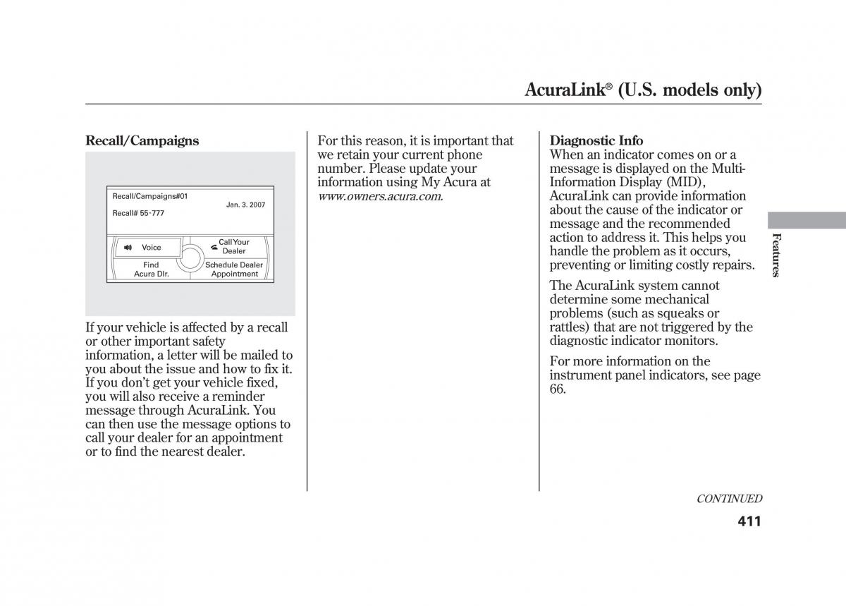 Acura MDX II 2 owners manual / page 418