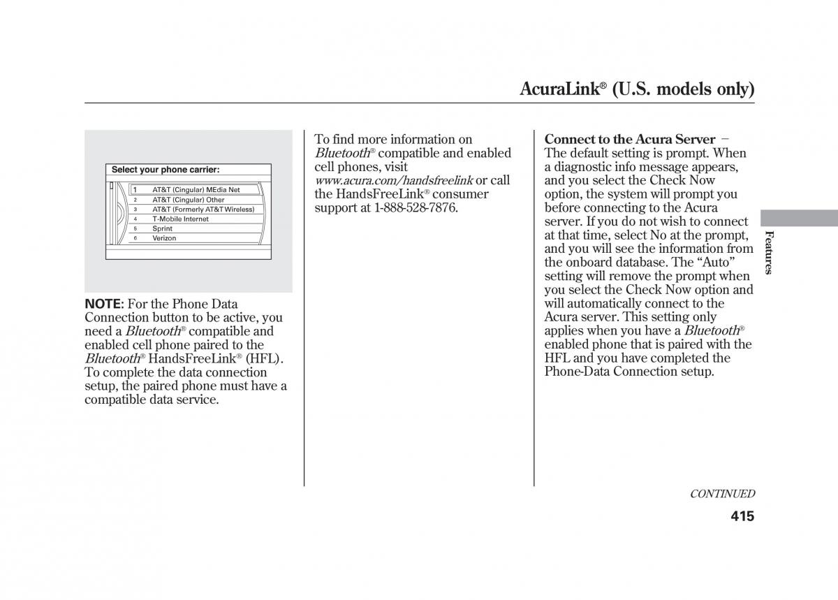 Acura MDX II 2 owners manual / page 422