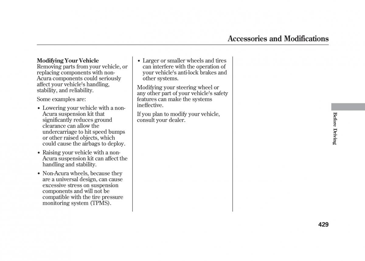 Acura MDX II 2 owners manual / page 436