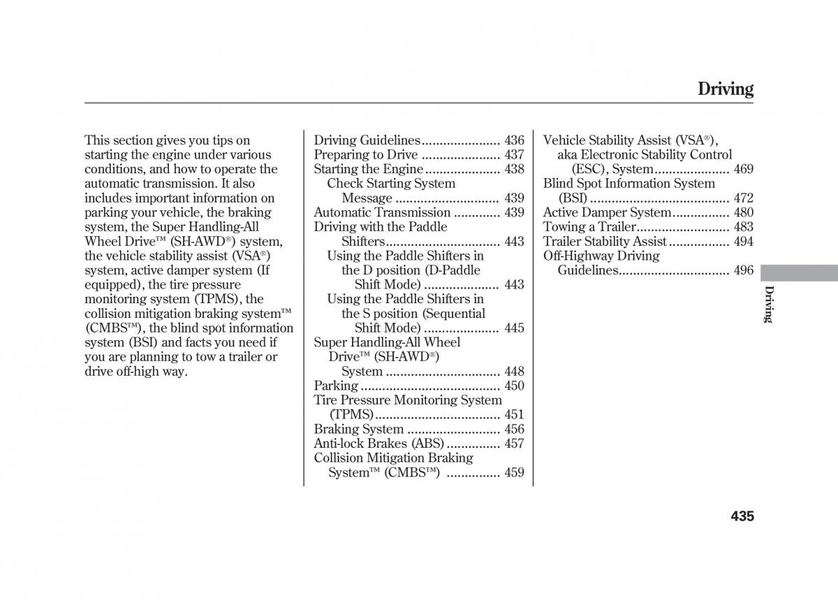 Acura MDX II 2 owners manual / page 442