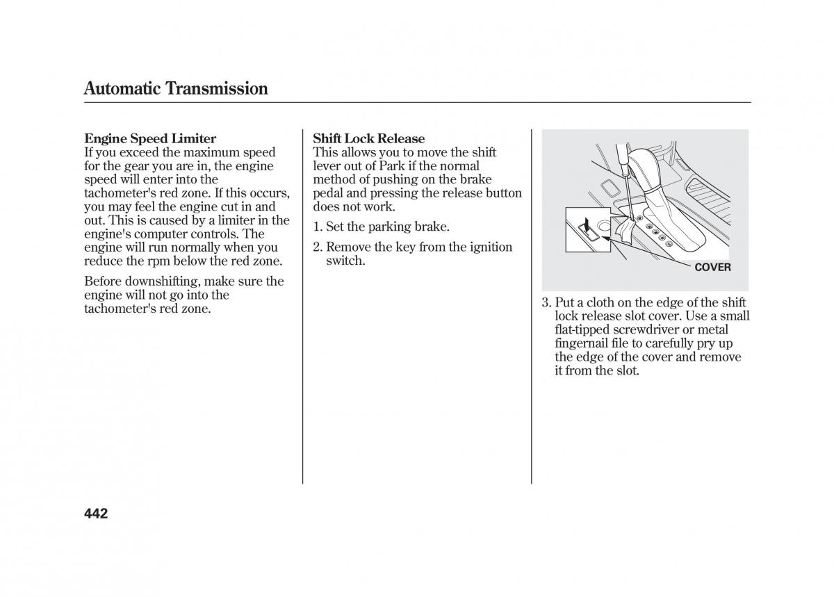 Acura MDX II 2 owners manual / page 449