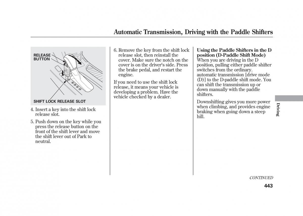 Acura MDX II 2 owners manual / page 450