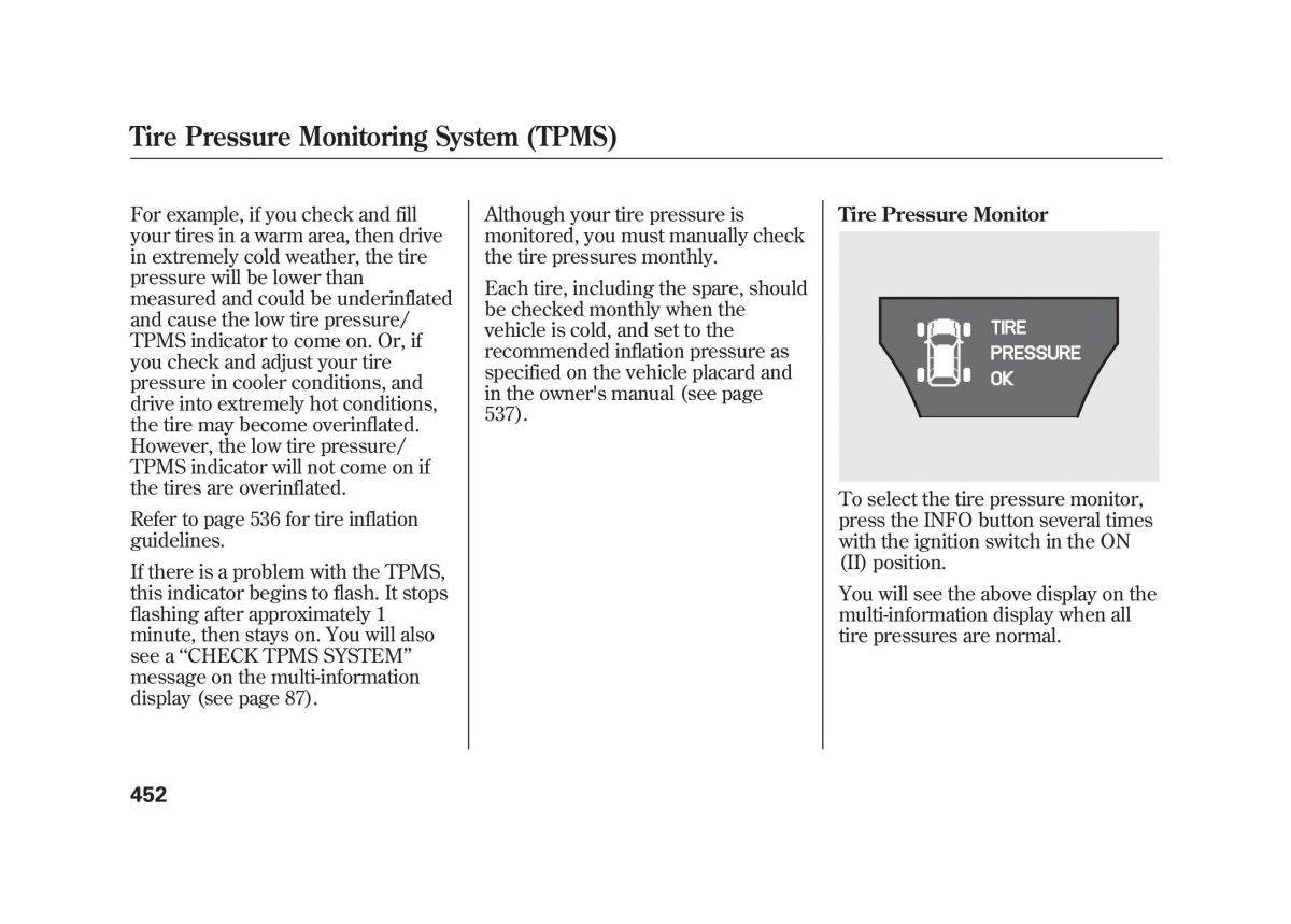 Acura MDX II 2 owners manual / page 459