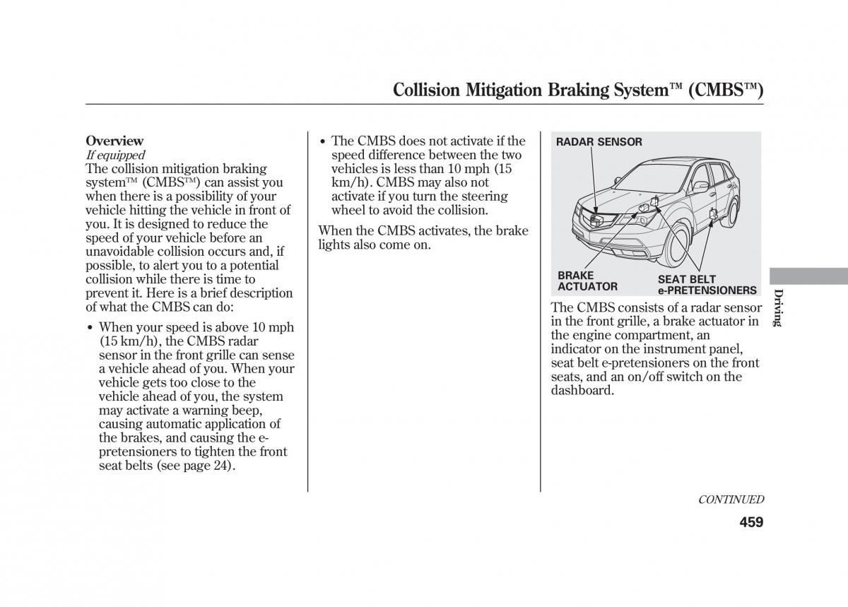 Acura MDX II 2 owners manual / page 466