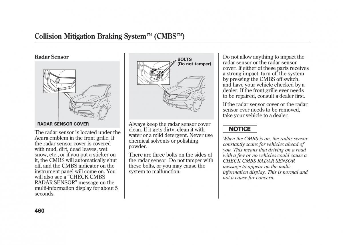 Acura MDX II 2 owners manual / page 467