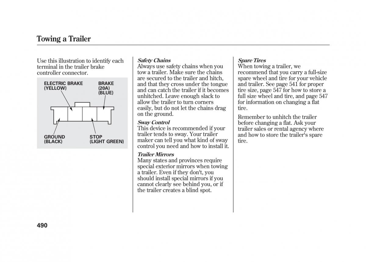 Acura MDX II 2 owners manual / page 497