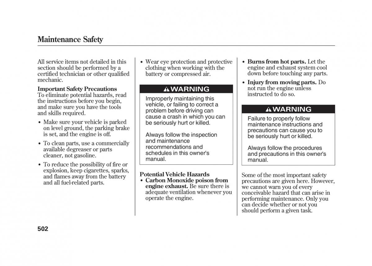 Acura MDX II 2 owners manual / page 509