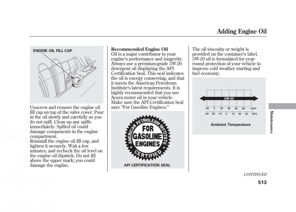 Acura MDX II 2 owners manual / page 520