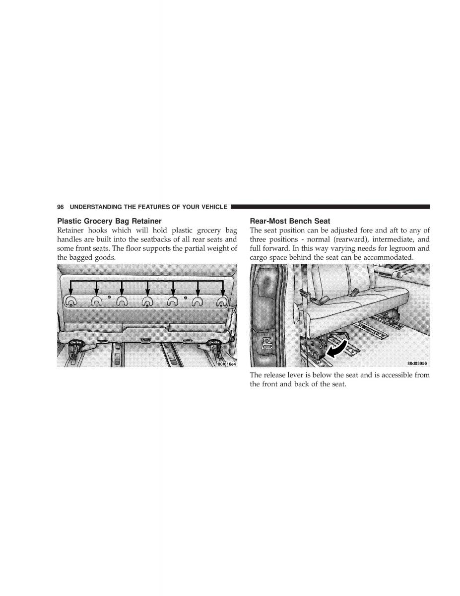 manual  Chrysler Voyager Town and Country Plymouth Voyager owners manual / page 96