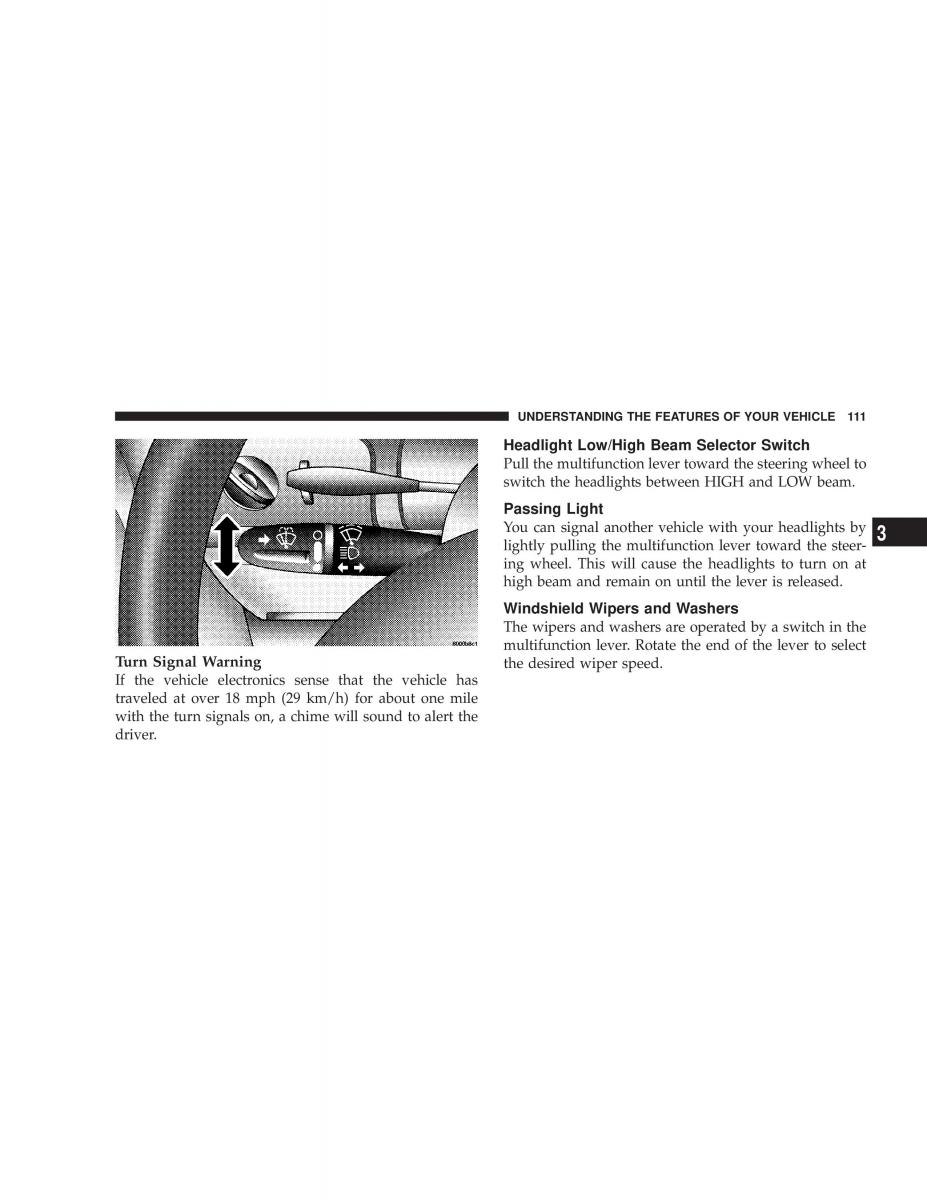 manual  Chrysler Voyager Town and Country Plymouth Voyager owners manual / page 111