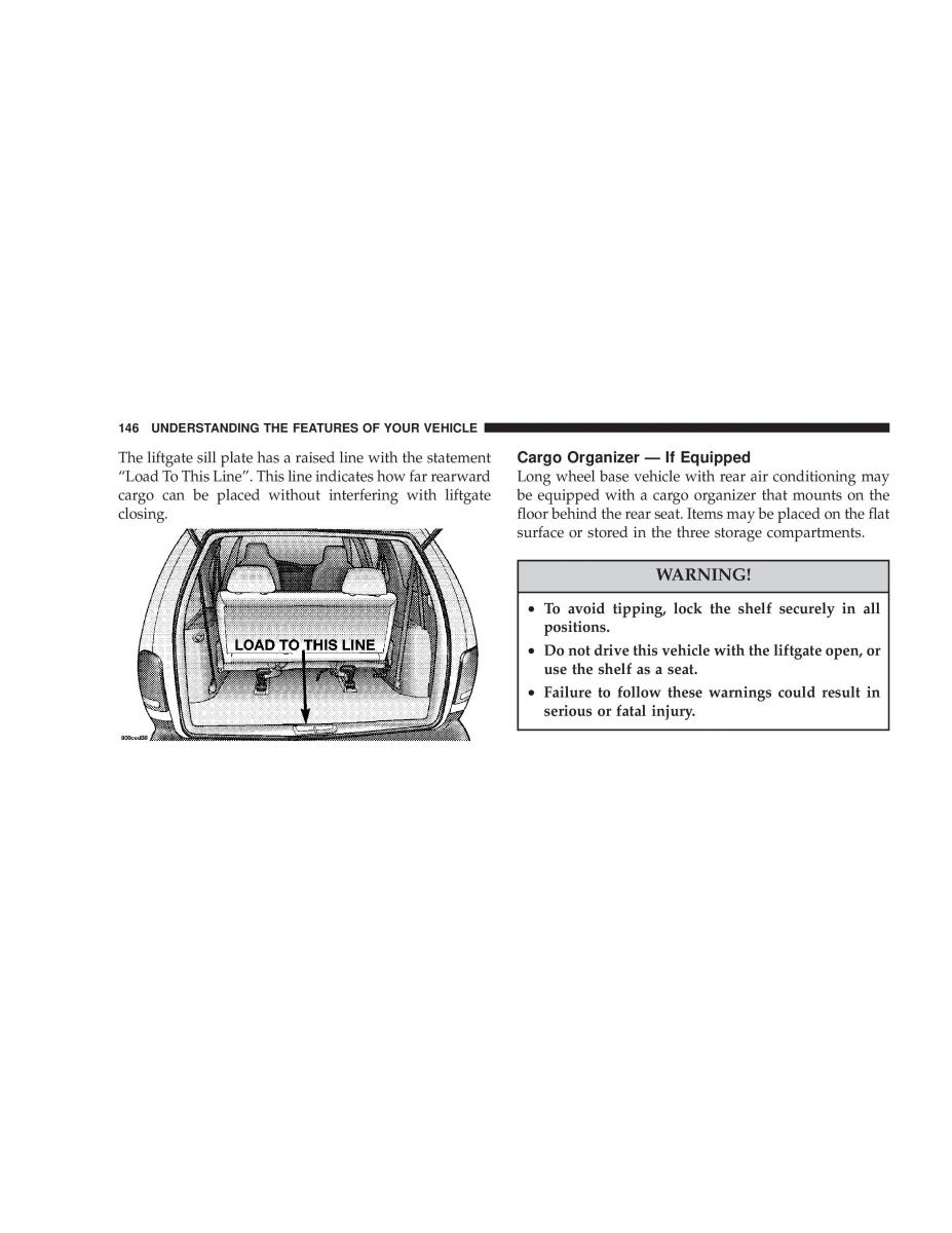 manual  Chrysler Voyager Town and Country Plymouth Voyager owners manual / page 146