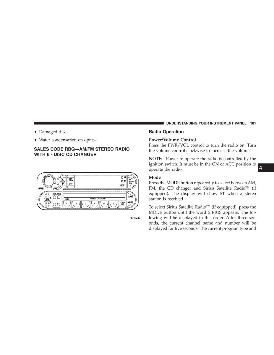 manual  Chrysler Voyager Town and Country Plymouth Voyager owners manual / page 181