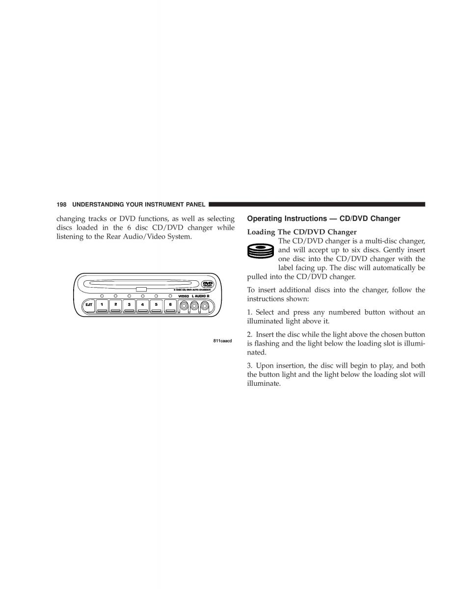 manual  Chrysler Voyager Town and Country Plymouth Voyager owners manual / page 198