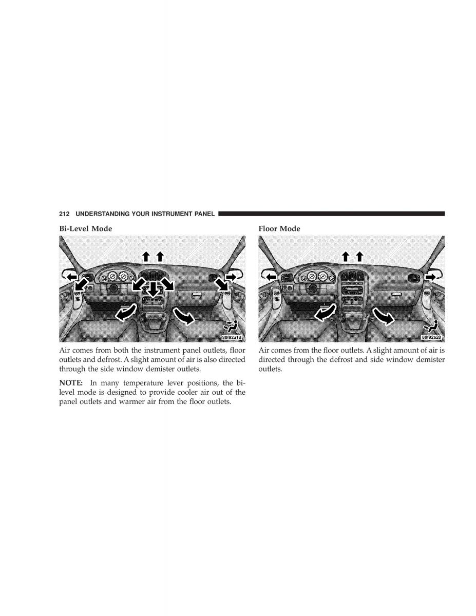 manual  Chrysler Voyager Town and Country Plymouth Voyager owners manual / page 212