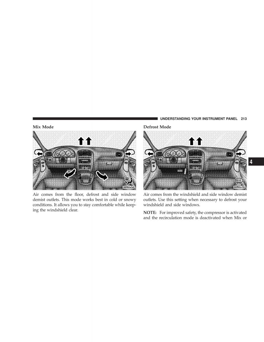 manual  Chrysler Voyager Town and Country Plymouth Voyager owners manual / page 213