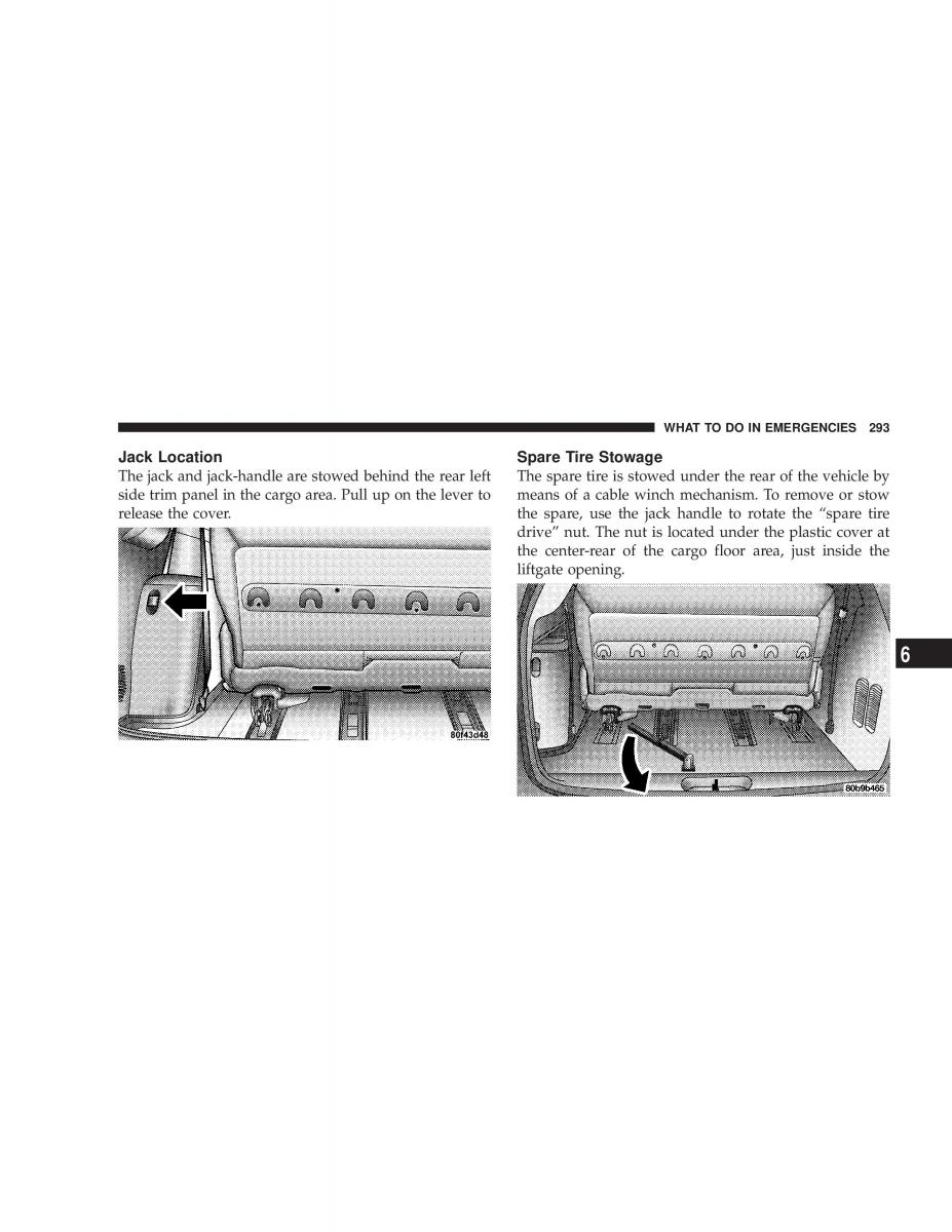 manual chrysler voyager chrysler voyager town and country plymouth voyager owners manual / page 293