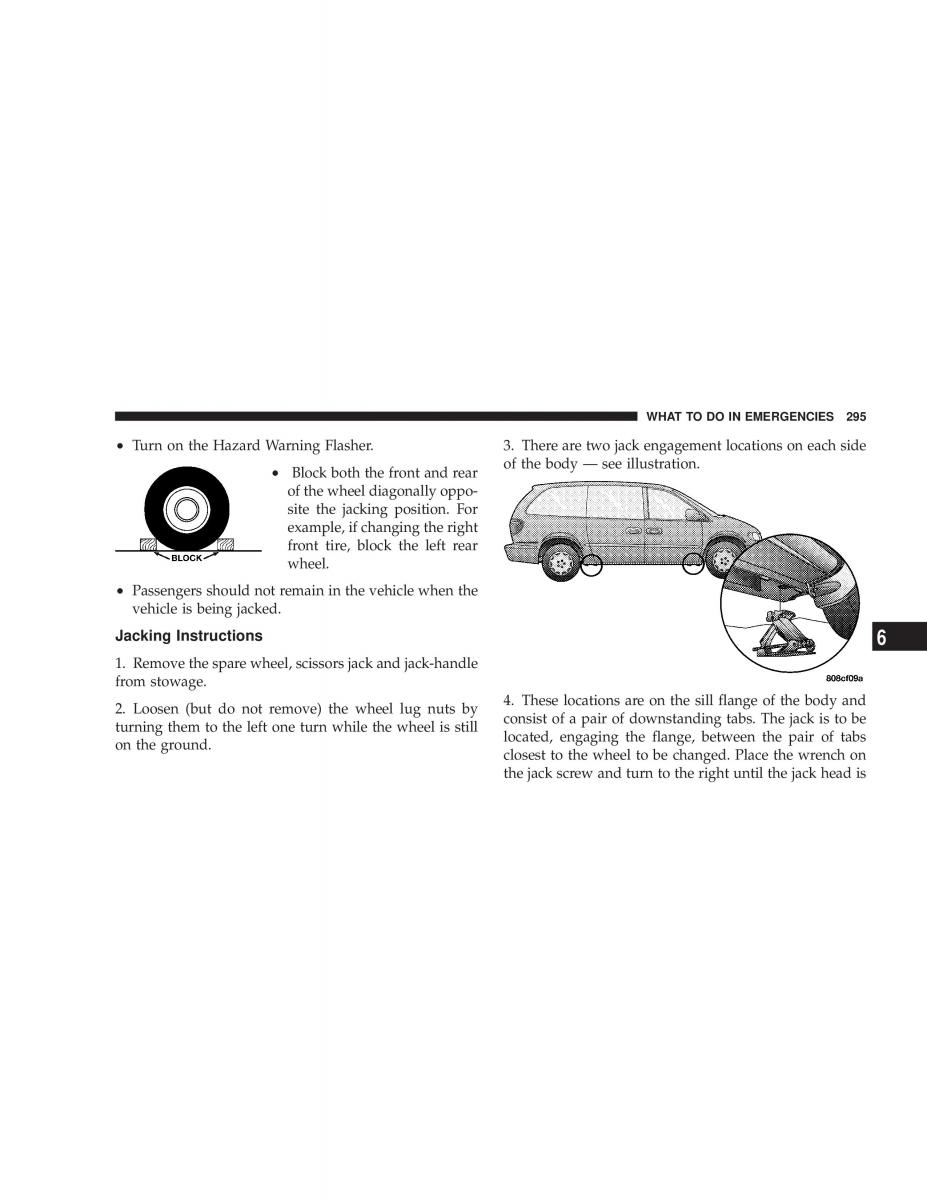 manual chrysler voyager chrysler voyager town and country plymouth voyager owners manual / page 295