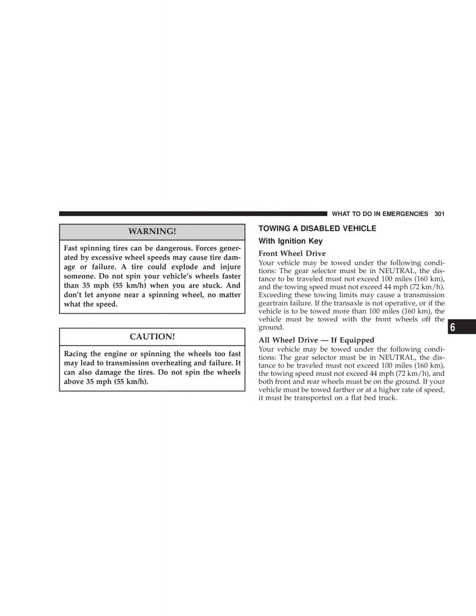 manual chrysler voyager chrysler voyager town and country plymouth voyager owners manual / page 301