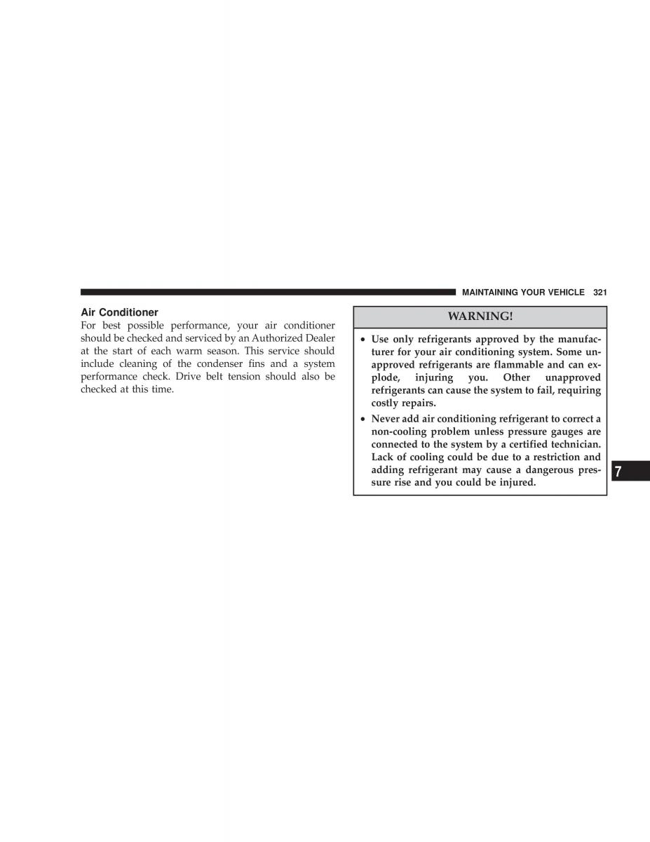 manual  Chrysler Voyager Town and Country Plymouth Voyager owners manual / page 321