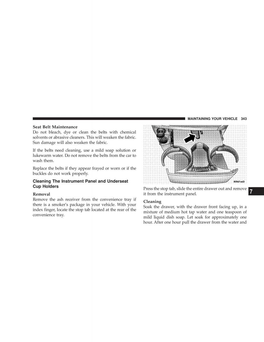 manual  Chrysler Voyager Town and Country Plymouth Voyager owners manual / page 343