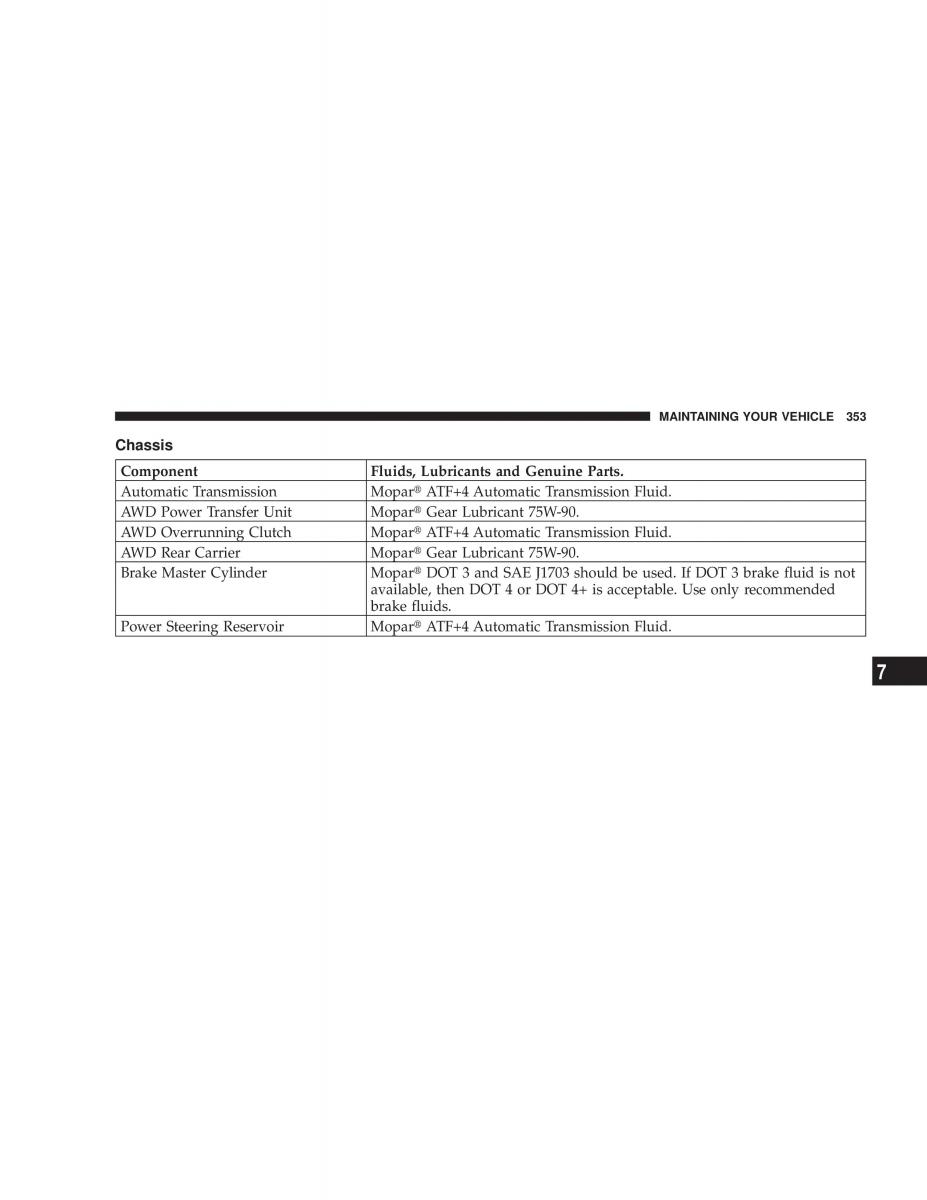 manual  Chrysler Voyager Town and Country Plymouth Voyager owners manual / page 353