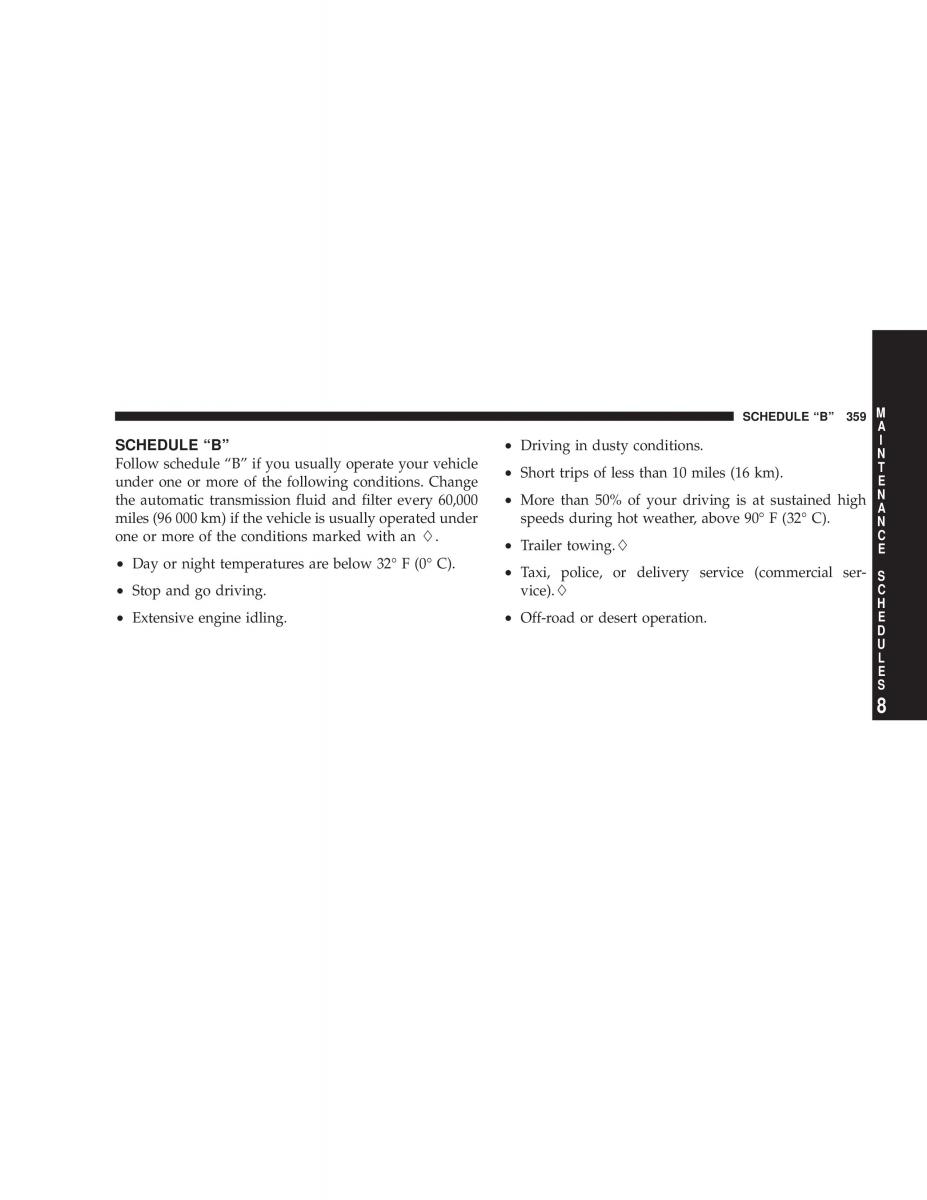 manual  Chrysler Voyager Town and Country Plymouth Voyager owners manual / page 359