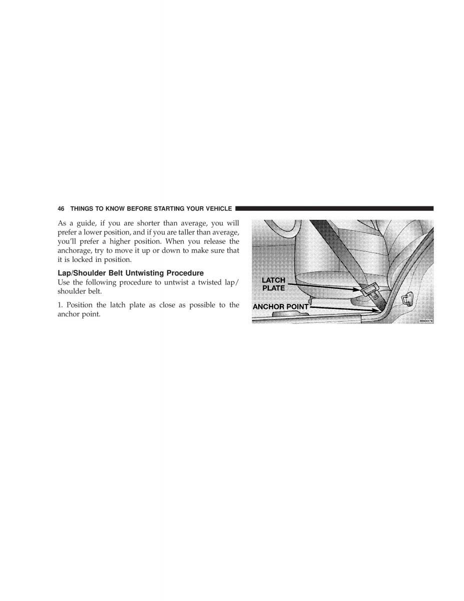 manual  Chrysler Voyager Town and Country Plymouth Voyager owners manual / page 46