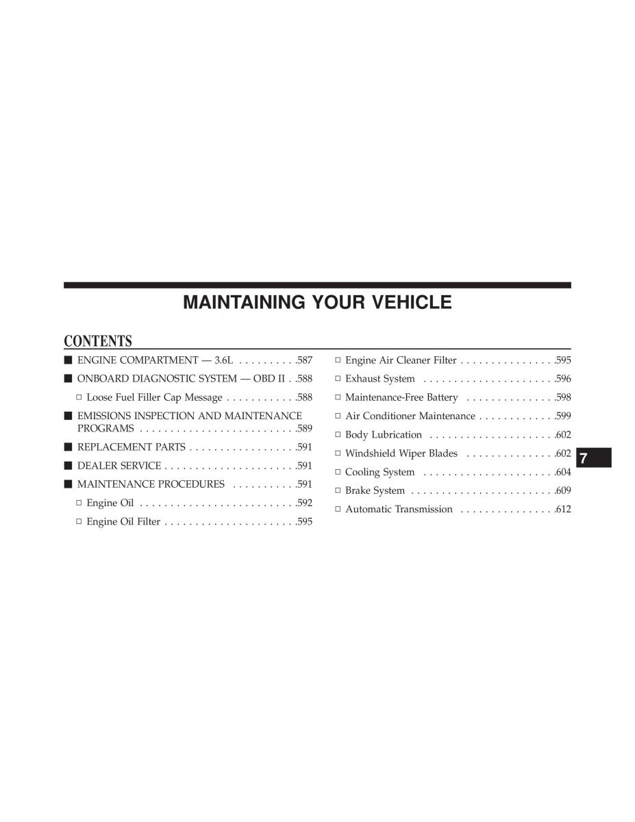 Chrysler Grand Voyager V 5 Town and Country Lancia Voyager owners manual / page 587