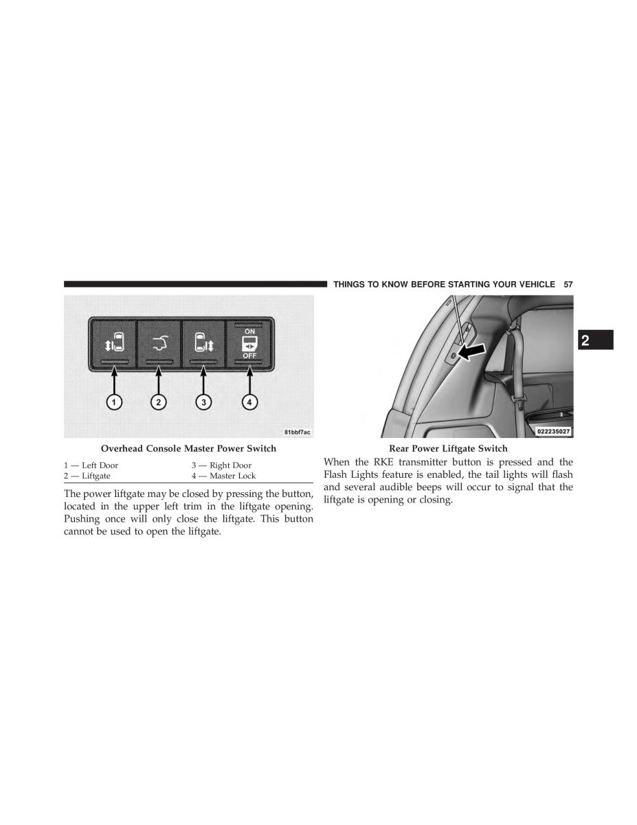 Chrysler Grand Voyager V 5 Town and Country Lancia Voyager owners manual / page 59