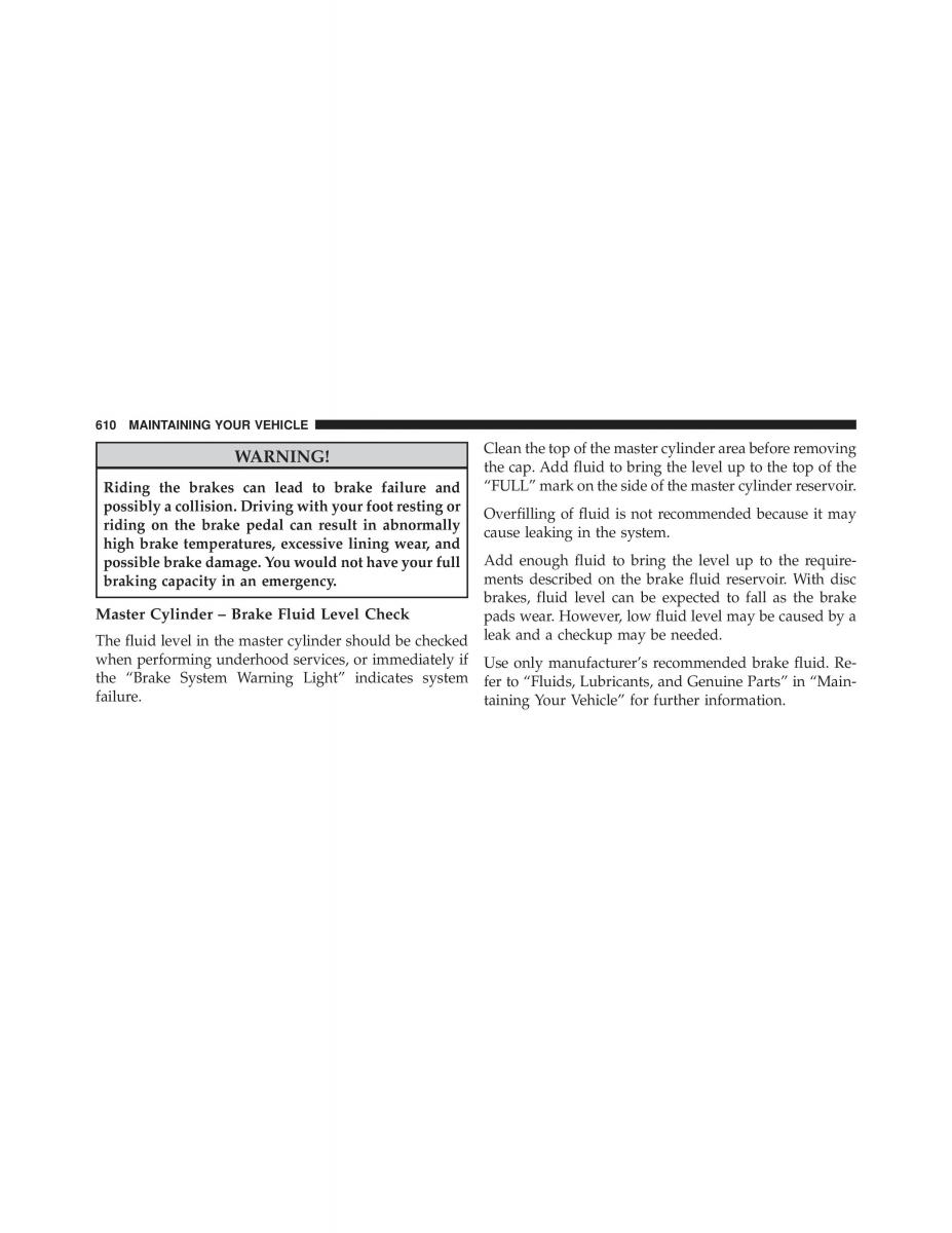 Chrysler Grand Voyager V 5 Town and Country Lancia Voyager owners manual / page 612