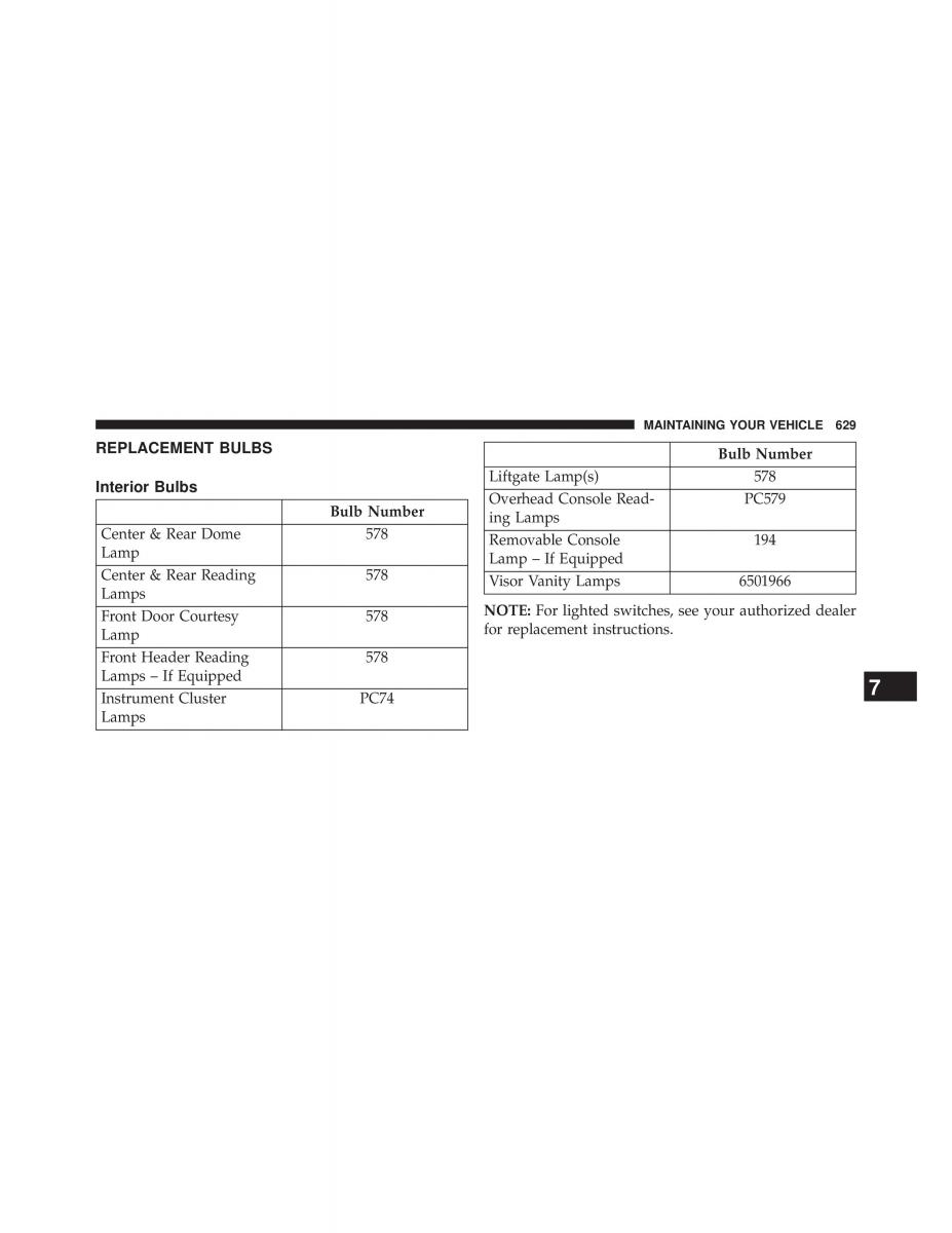 Chrysler Grand Voyager V 5 Town and Country Lancia Voyager owners manual / page 631