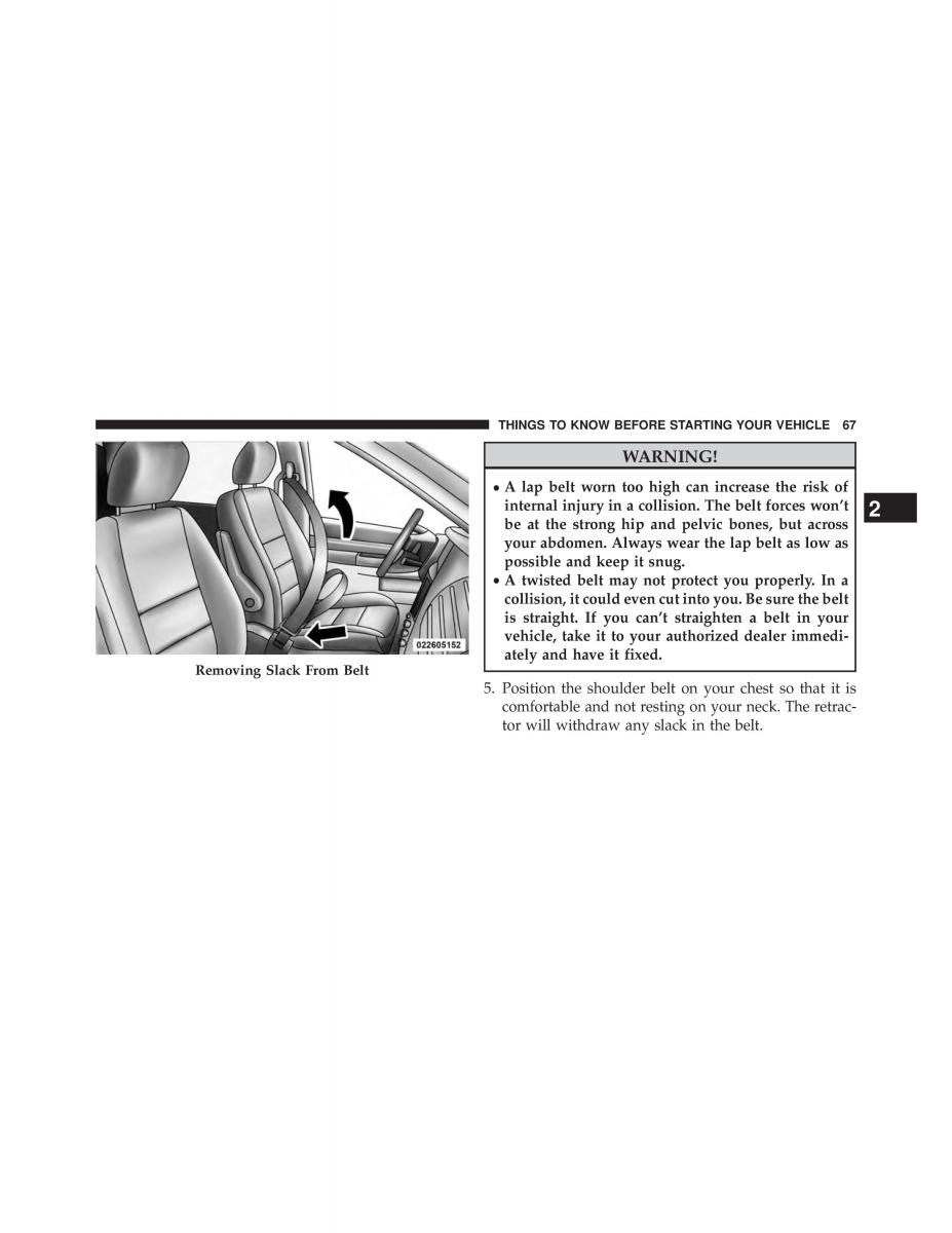 Chrysler Grand Voyager V 5 Town and Country Lancia Voyager owners manual / page 69