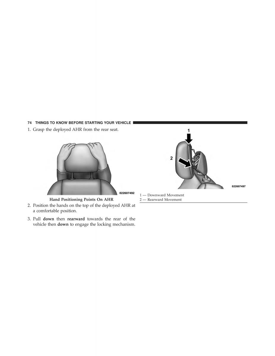 Chrysler Grand Voyager V 5 Town and Country Lancia Voyager owners manual / page 76