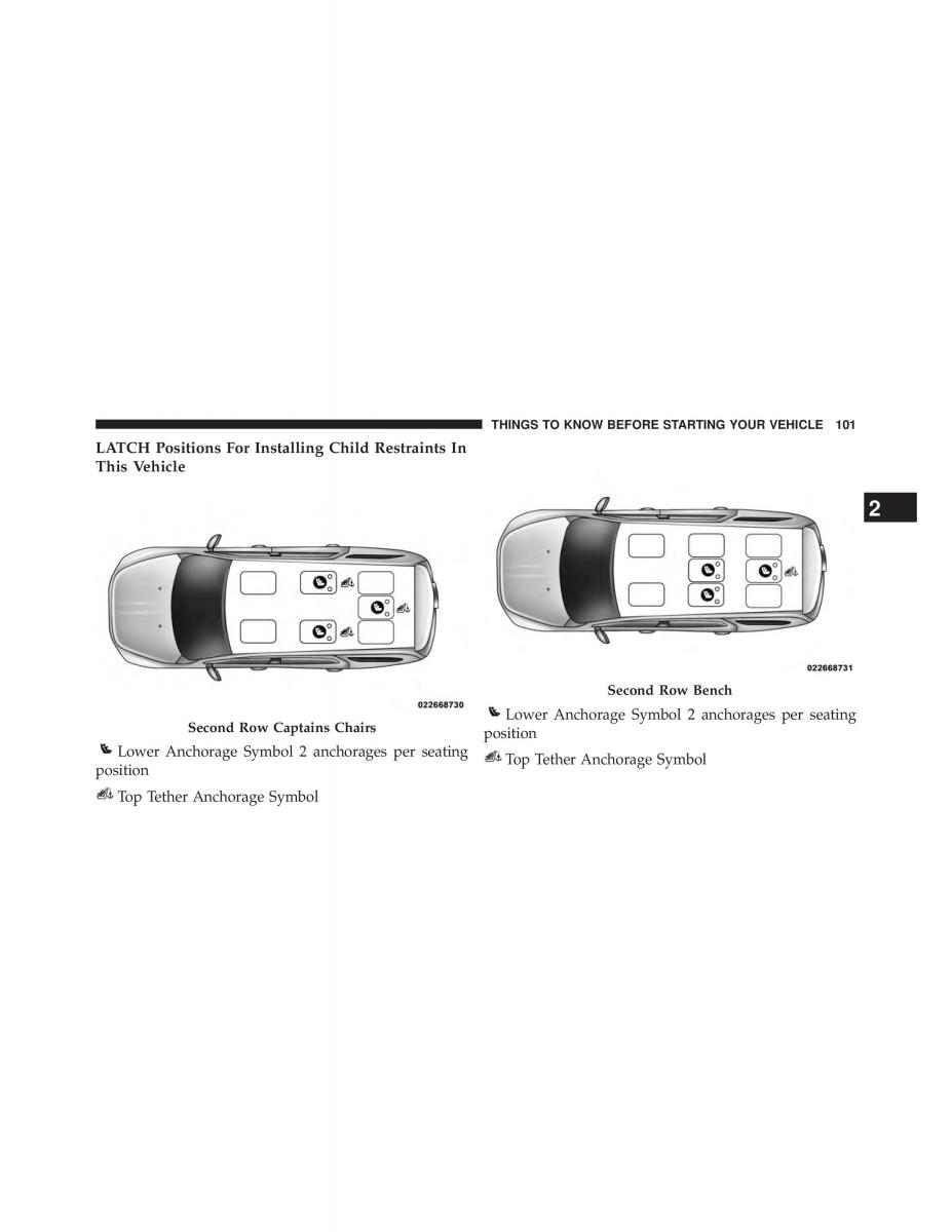 Chrysler Grand Voyager V 5 Town and Country Lancia Voyager owners manual / page 103