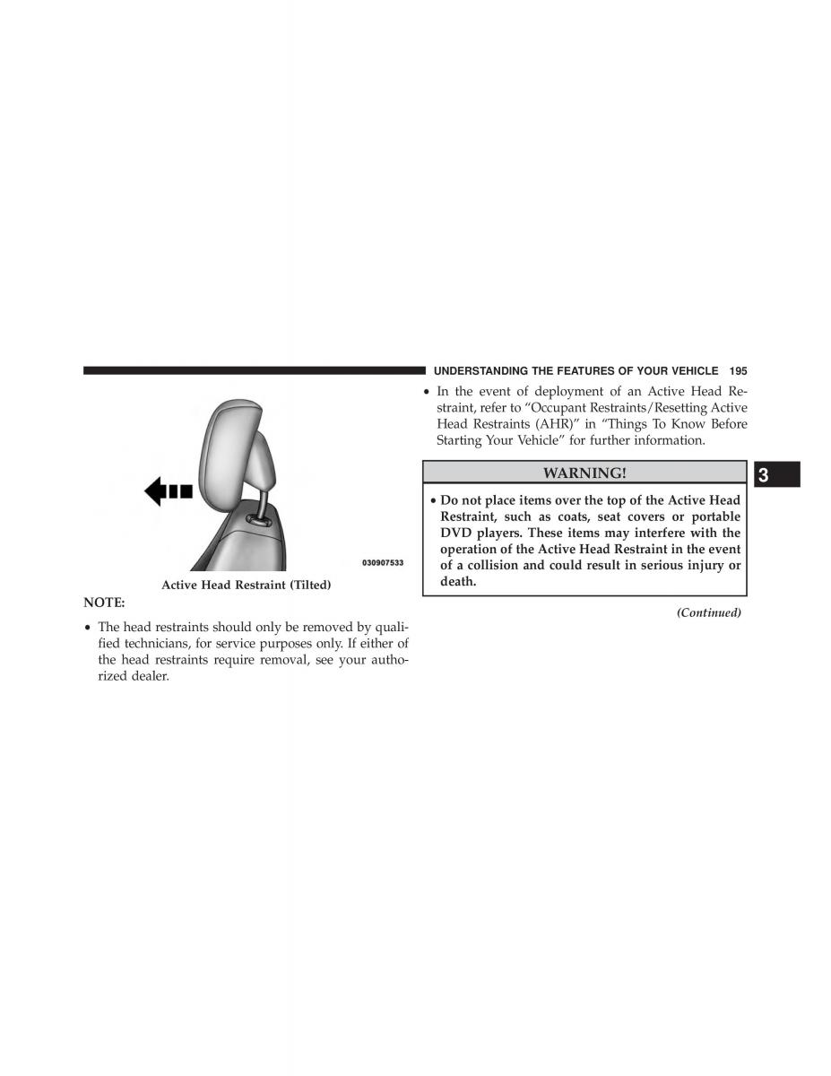 Chrysler Grand Voyager V 5 Town and Country Lancia Voyager owners manual / page 197