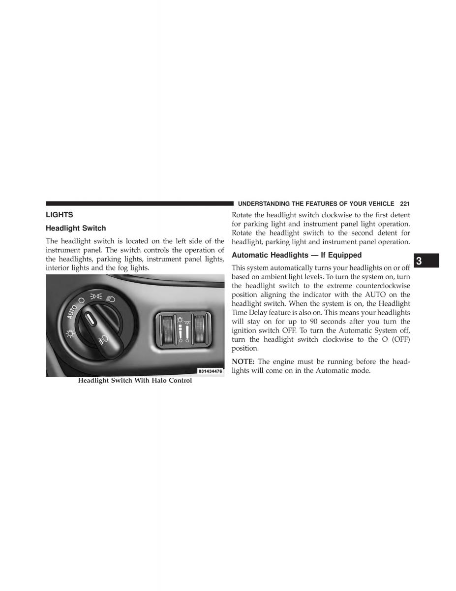 Chrysler Grand Voyager V 5 Town and Country Lancia Voyager owners manual / page 223