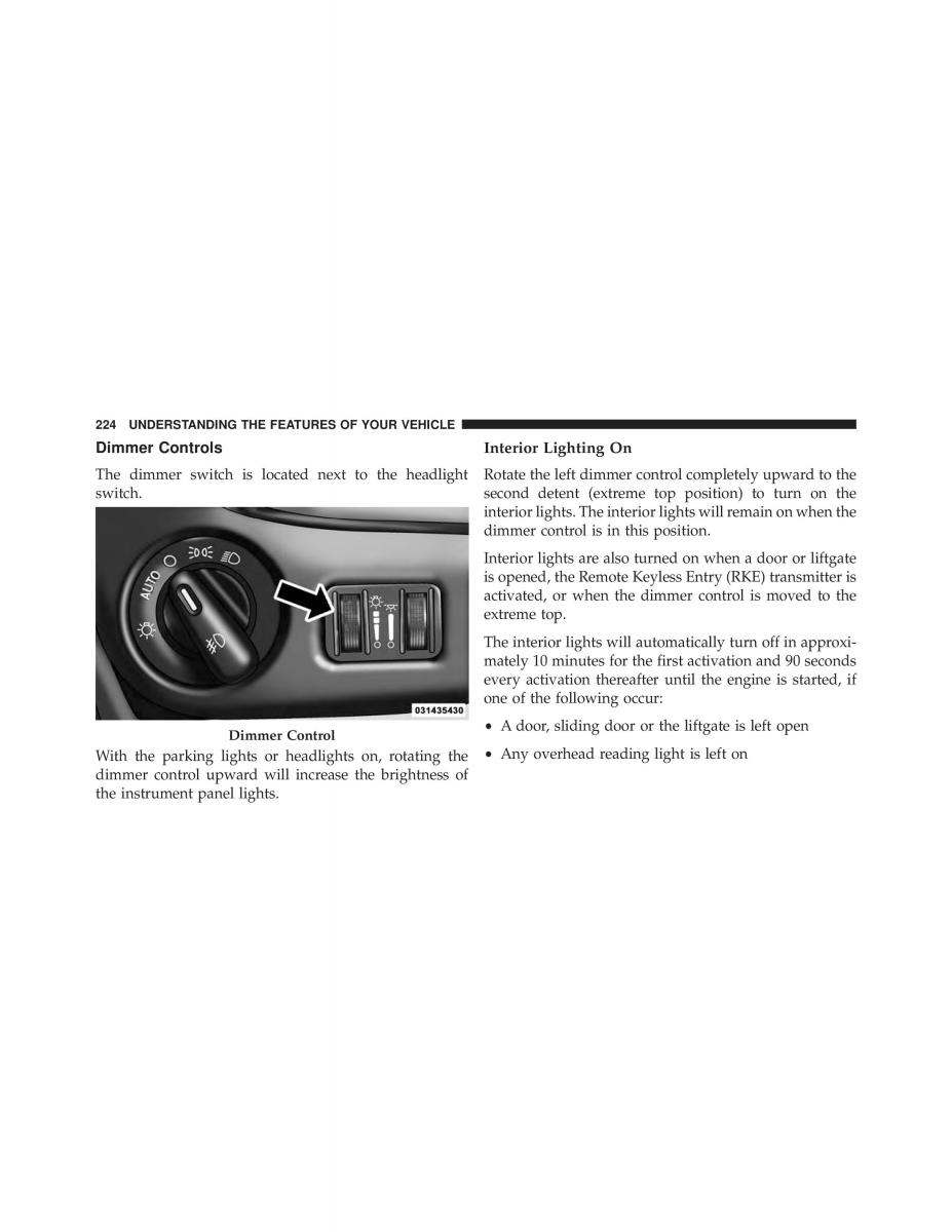 Chrysler Grand Voyager V 5 Town and Country Lancia Voyager owners manual / page 226