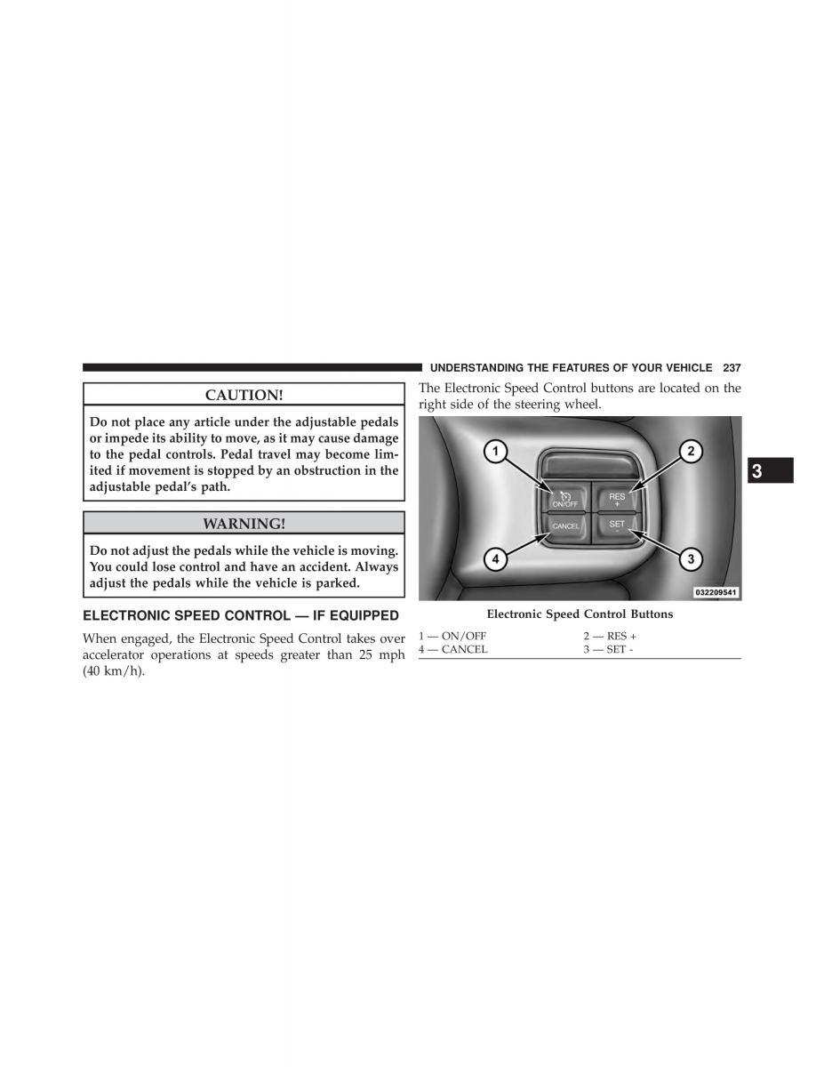 Chrysler Grand Voyager V 5 Town and Country Lancia Voyager owners manual / page 239