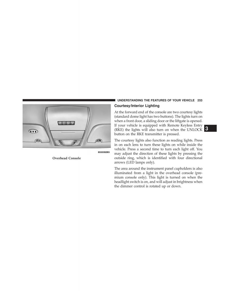 Chrysler Grand Voyager V 5 Town and Country Lancia Voyager owners manual / page 255