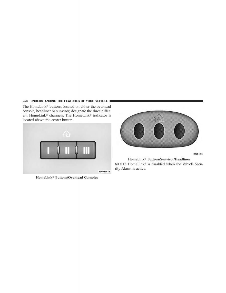 Chrysler Grand Voyager V 5 Town and Country Lancia Voyager owners manual / page 260