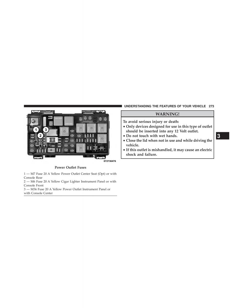 Chrysler Grand Voyager V 5 Town and Country Lancia Voyager owners manual / page 275