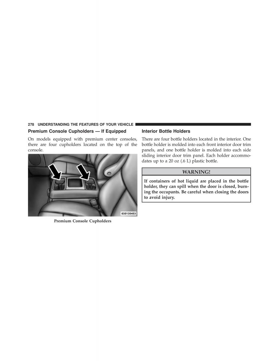 Chrysler Grand Voyager V 5 Town and Country Lancia Voyager owners manual / page 280