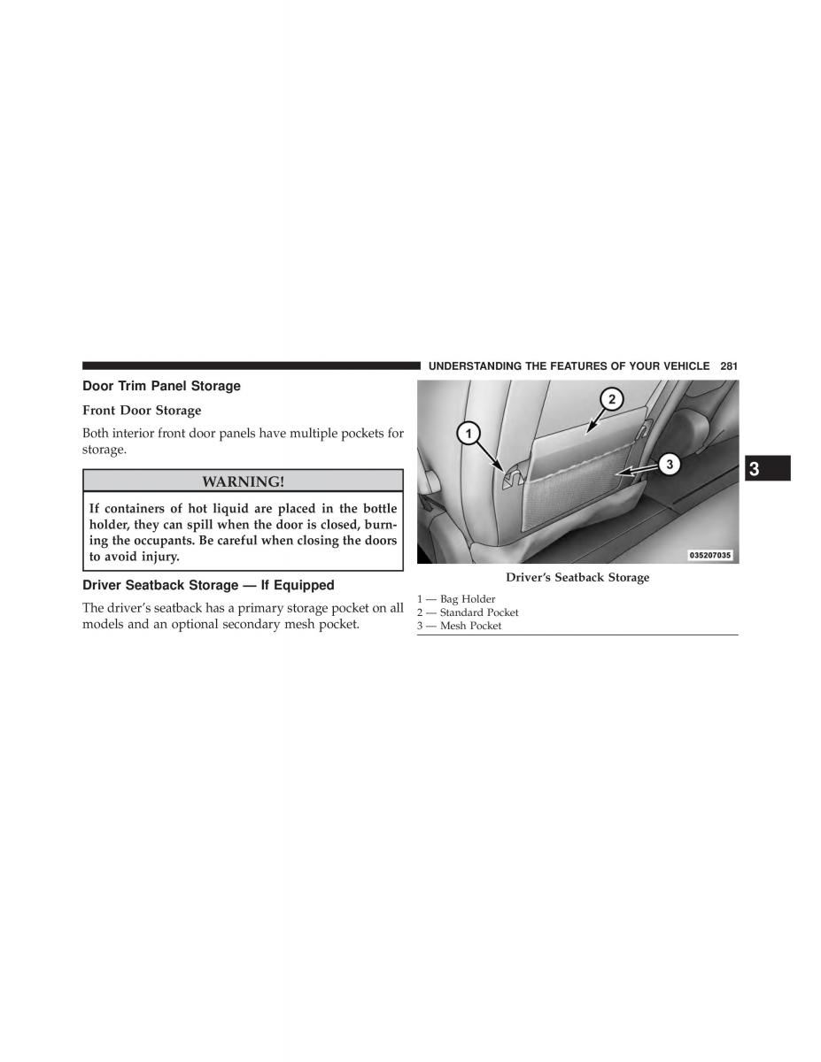 Chrysler Grand Voyager V 5 Town and Country Lancia Voyager owners manual / page 283