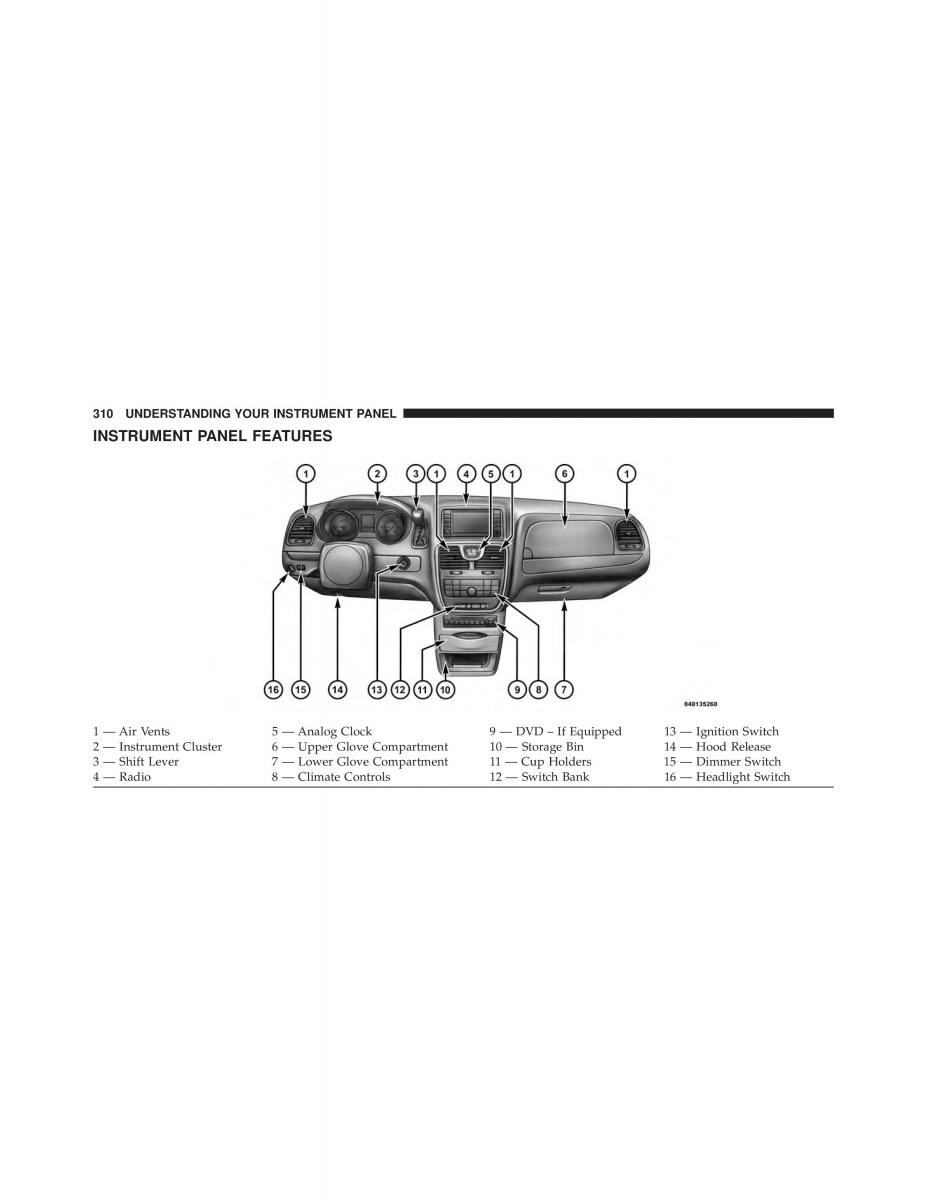 Chrysler Grand Voyager V 5 Town and Country Lancia Voyager owners manual / page 312