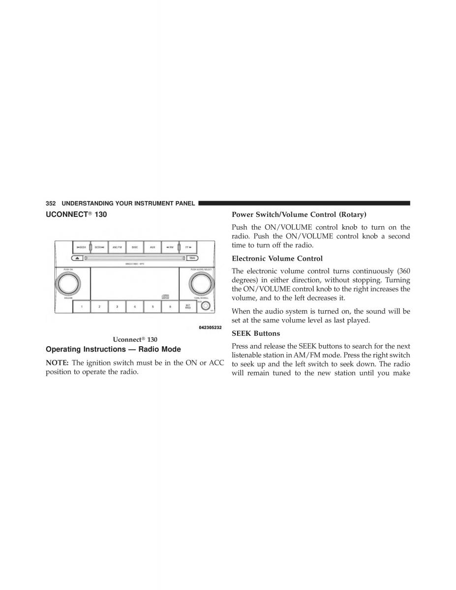 Chrysler Grand Voyager V 5 Town and Country Lancia Voyager owners manual / page 354