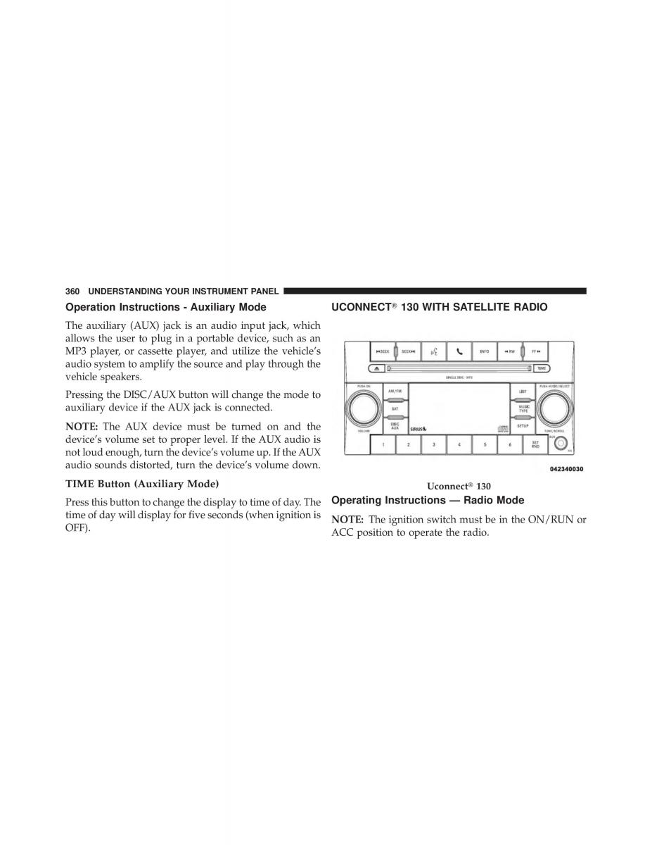 Chrysler Grand Voyager V 5 Town and Country Lancia Voyager owners manual / page 362