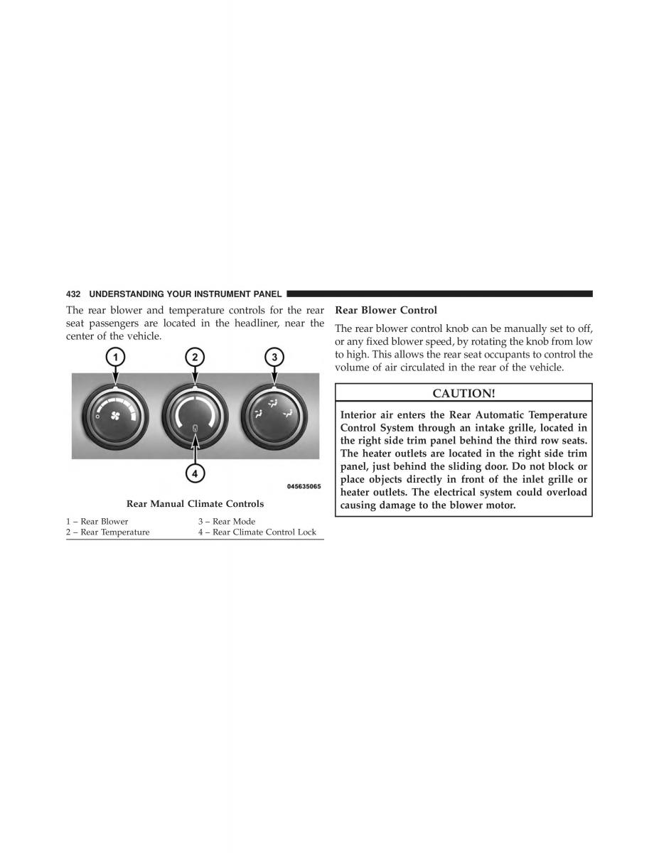 Chrysler Grand Voyager V 5 Town and Country Lancia Voyager owners manual / page 434