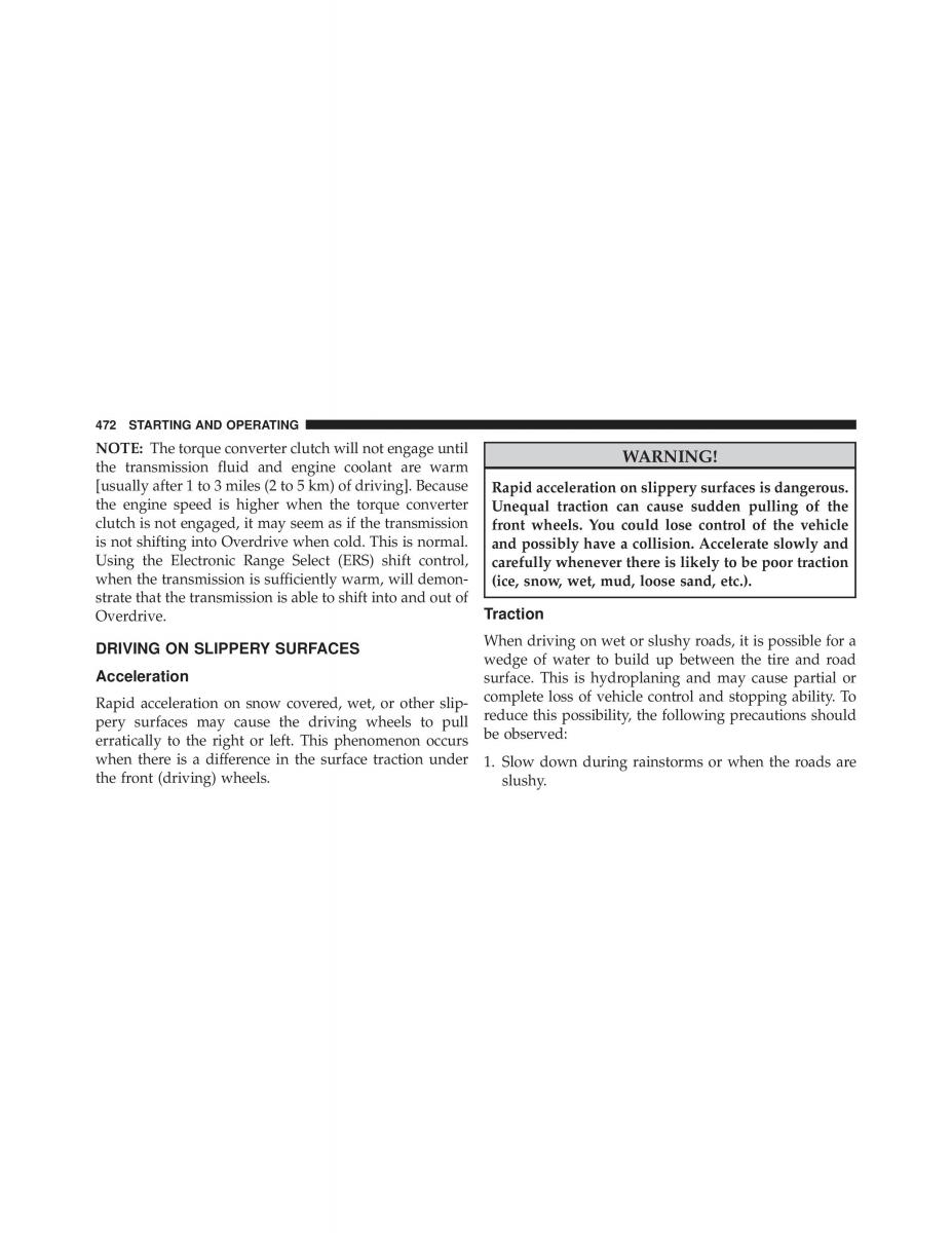 Chrysler Grand Voyager V 5 Town and Country Lancia Voyager owners manual / page 474