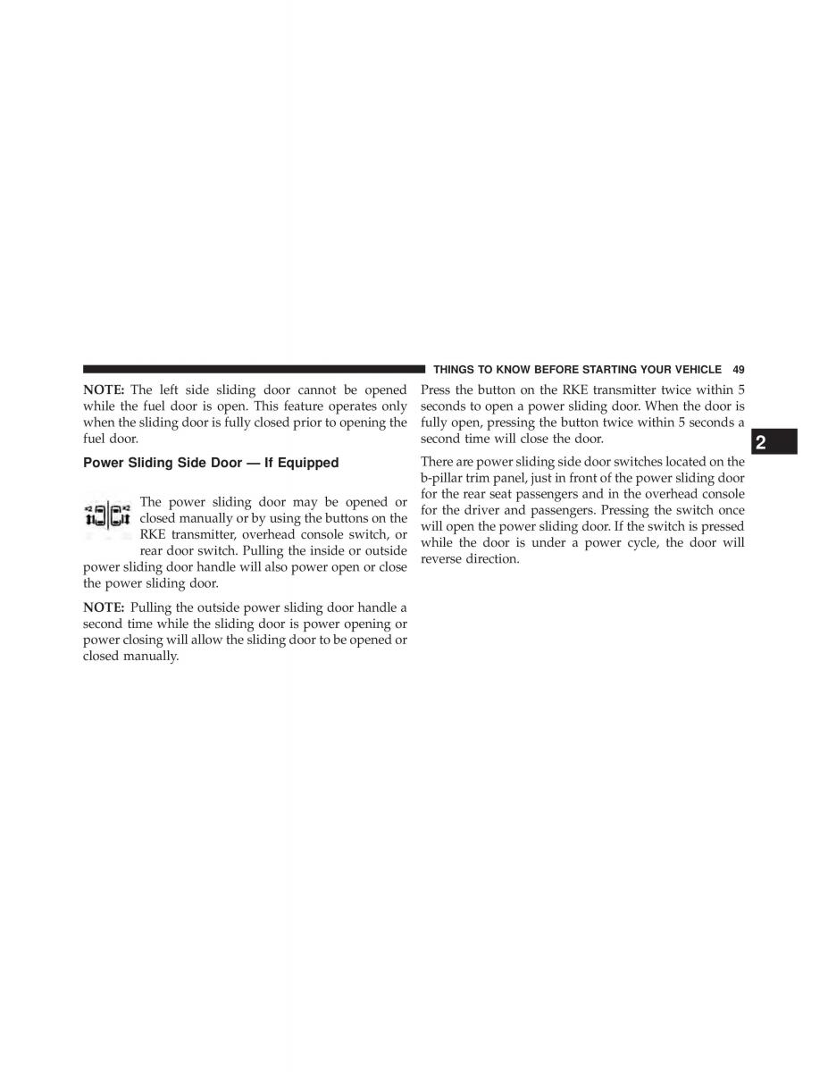 Chrysler Grand Voyager V 5 Town and Country Lancia Voyager owners manual / page 51