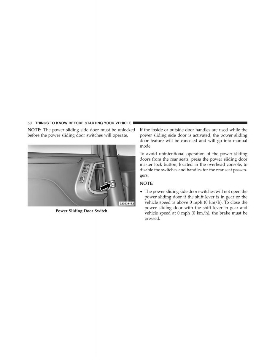 Chrysler Grand Voyager V 5 Town and Country Lancia Voyager owners manual / page 52